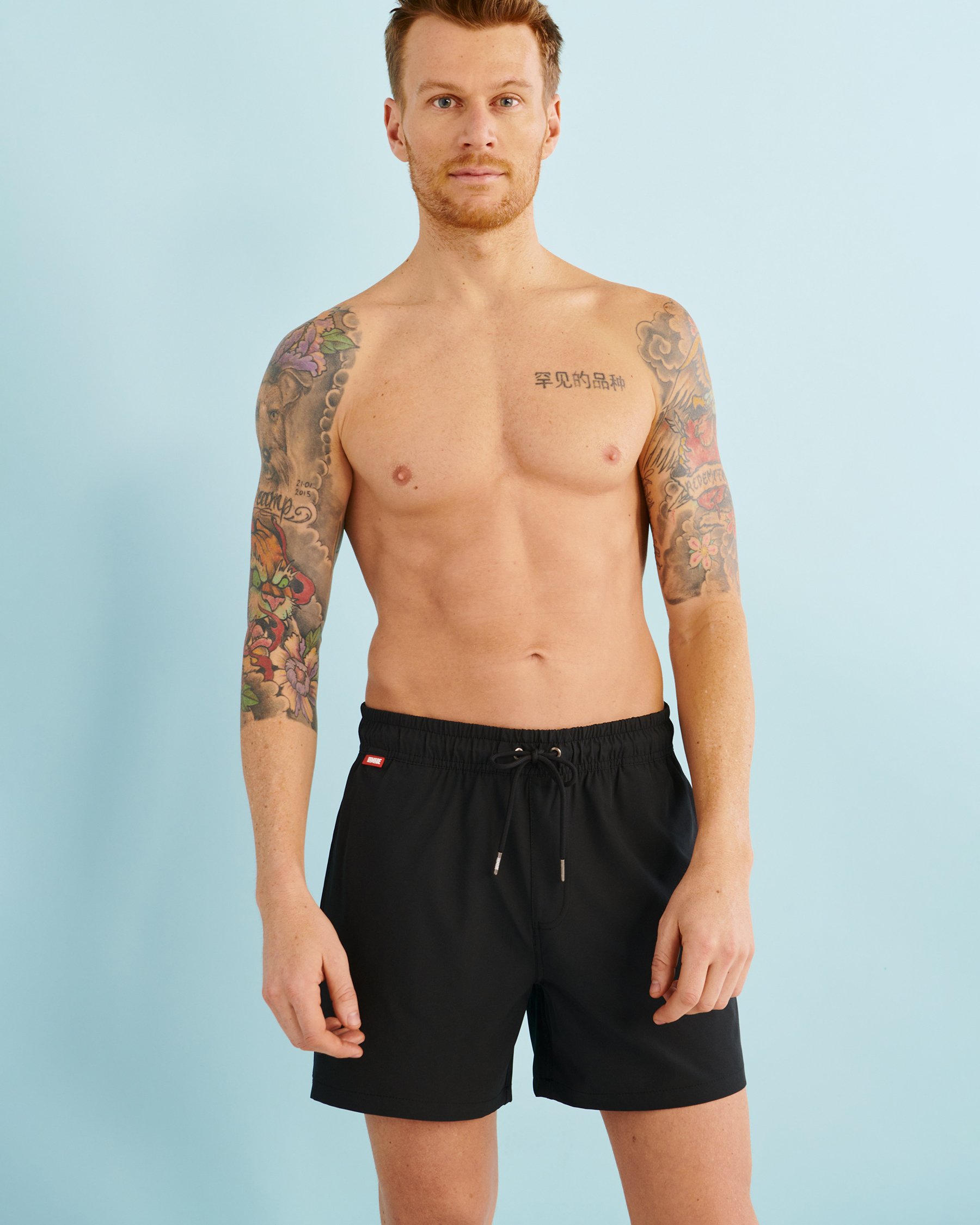 HAMABE Volley Swimsuit with Mesh Lining Black 03100004 - View4