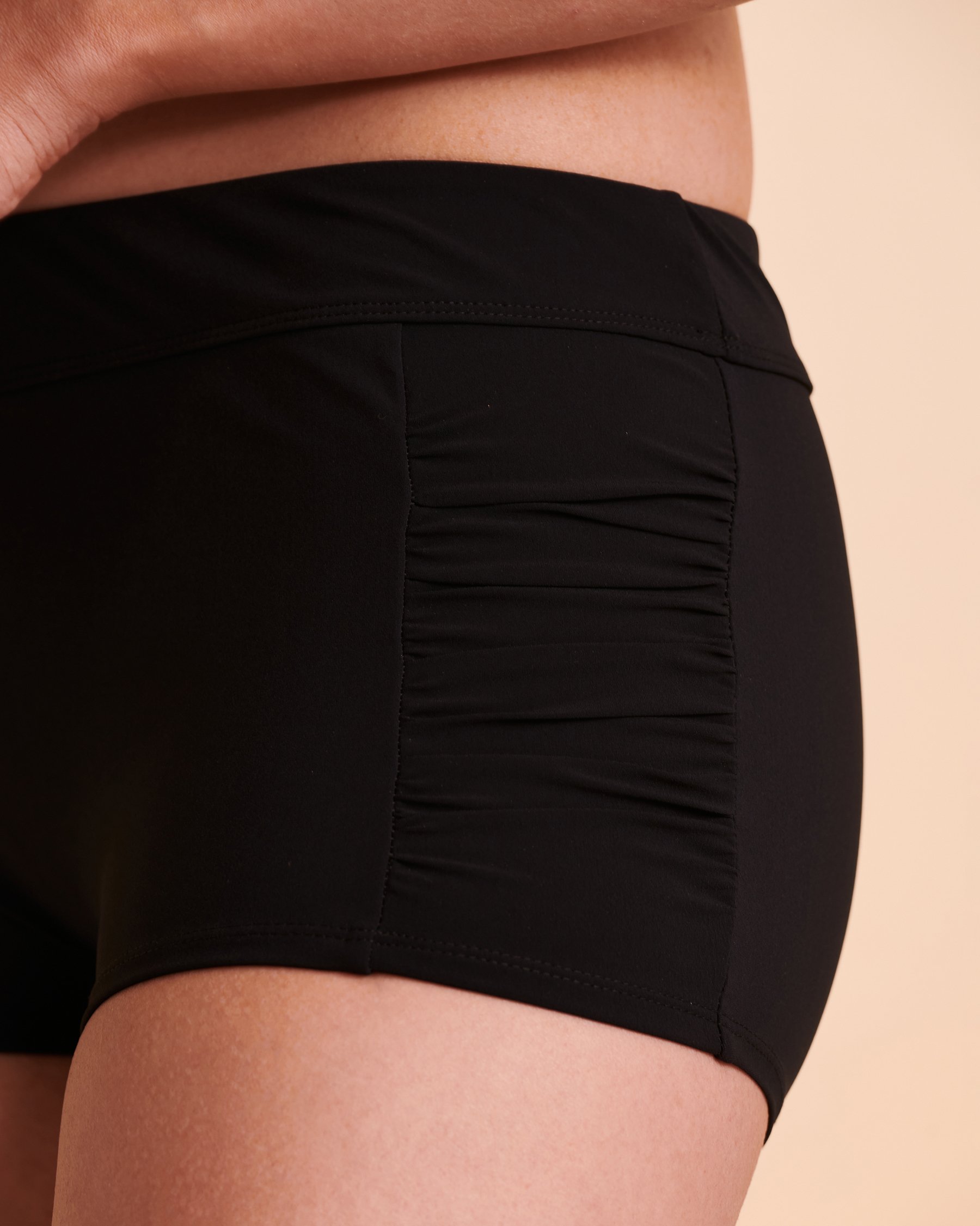 CHRISTINA SOLID Boyleg Bikini Bottom Black 30ZZ5040 - View3