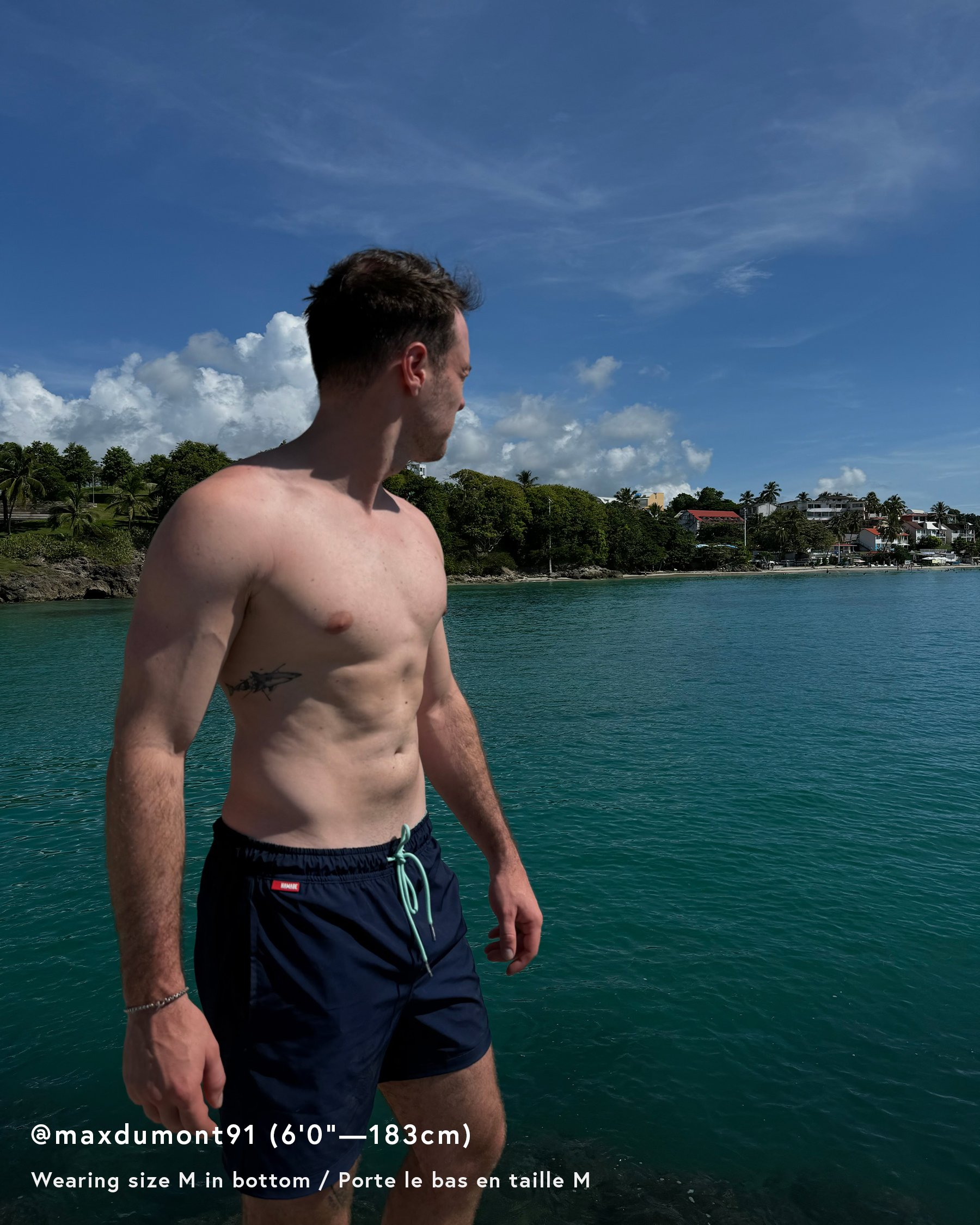 HAMABE Volley Swimsuit Maritime Blue 03100036 - View1