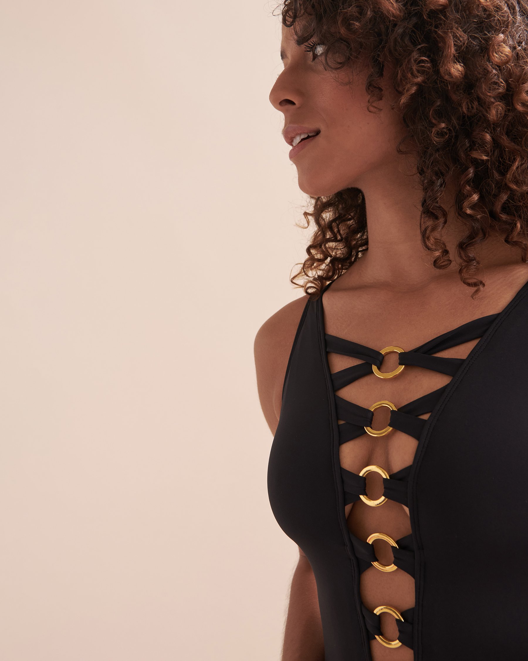 BLEU ROD BEATTIE Ring Me Up Ring One-piece Swimsuit Black RBMU23207 - View4