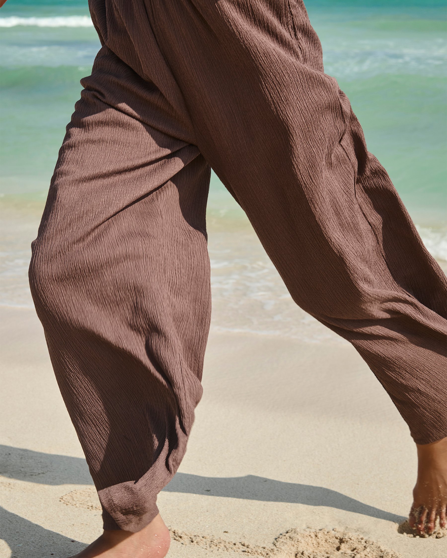 OFF THE BEACH Textured Tube Jumpsuit Deep Brown Taupe 02300152 - View2