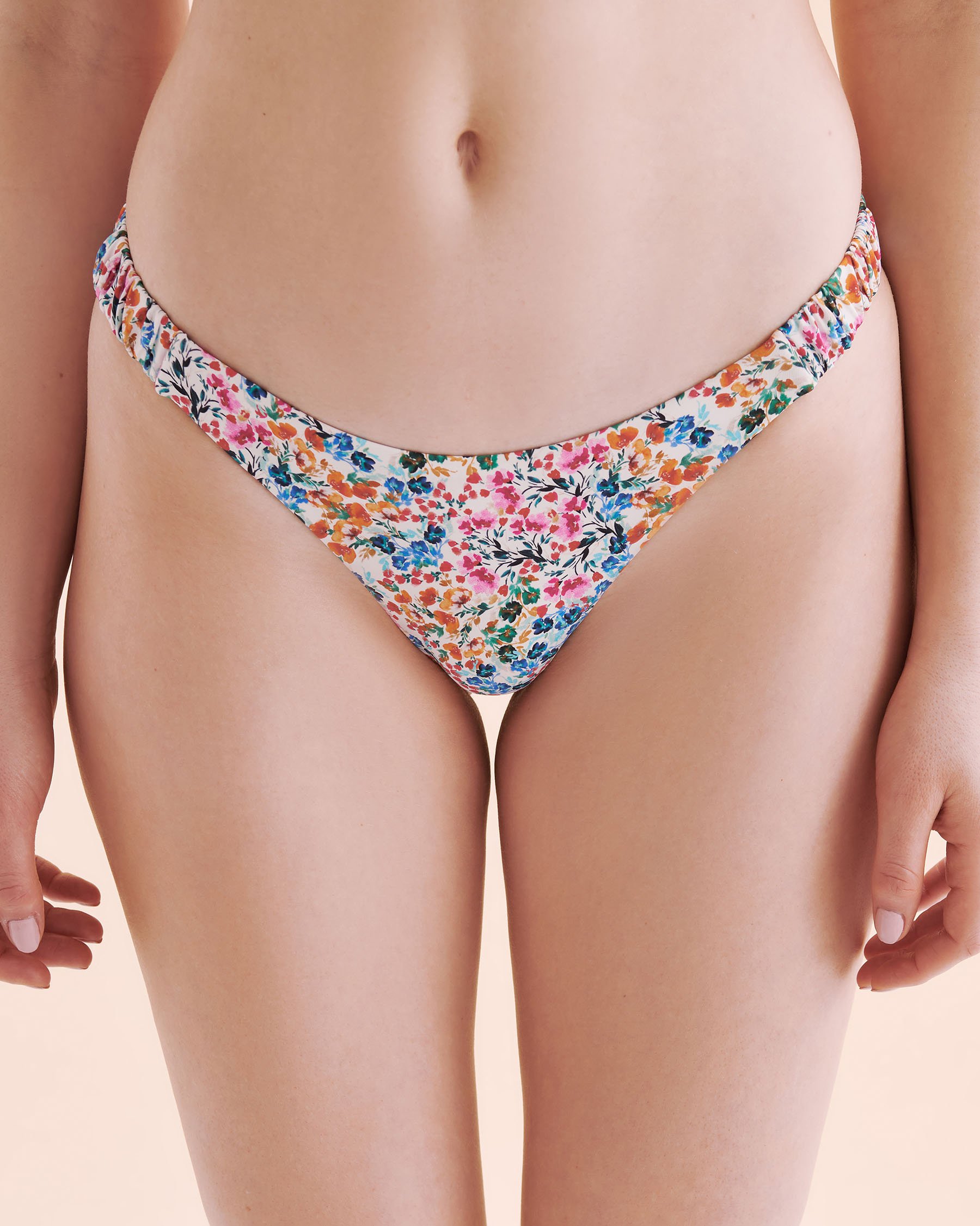 EIDON Bas de bikini échancré sirène Floralscape Imprimé floral blanc 35267355 - Voir4