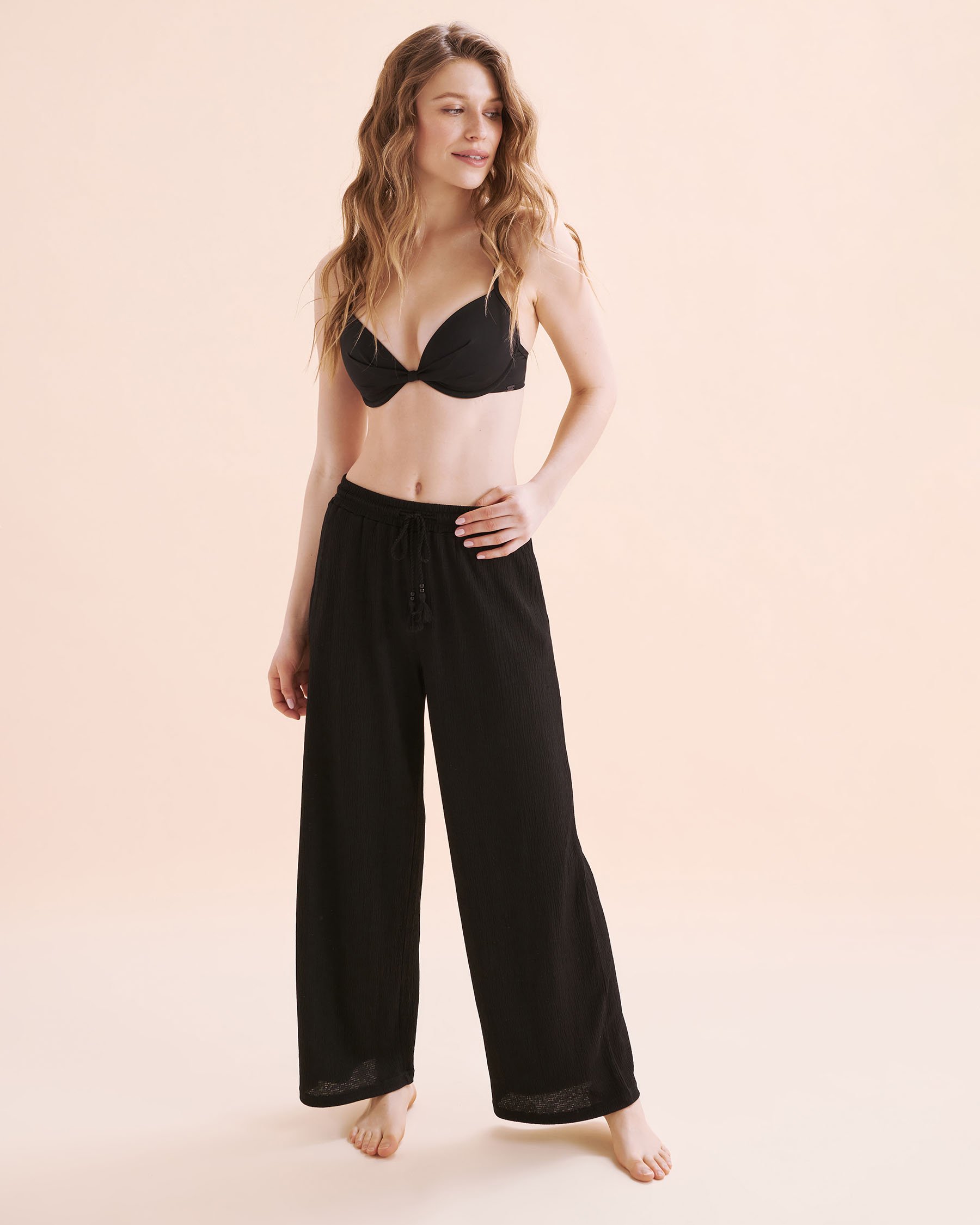 TROPIK Poly Crinkle Pant Black 02200085 - View3