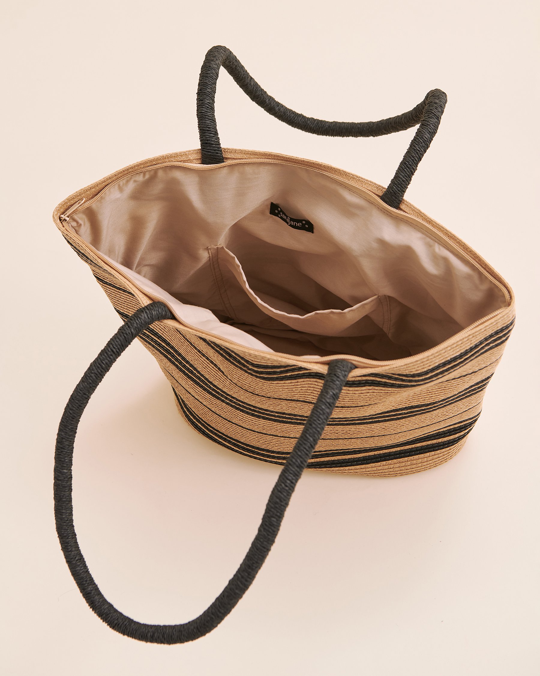 SARAJANE Sac en paille Paille/Noir 24SJ2006 - View2