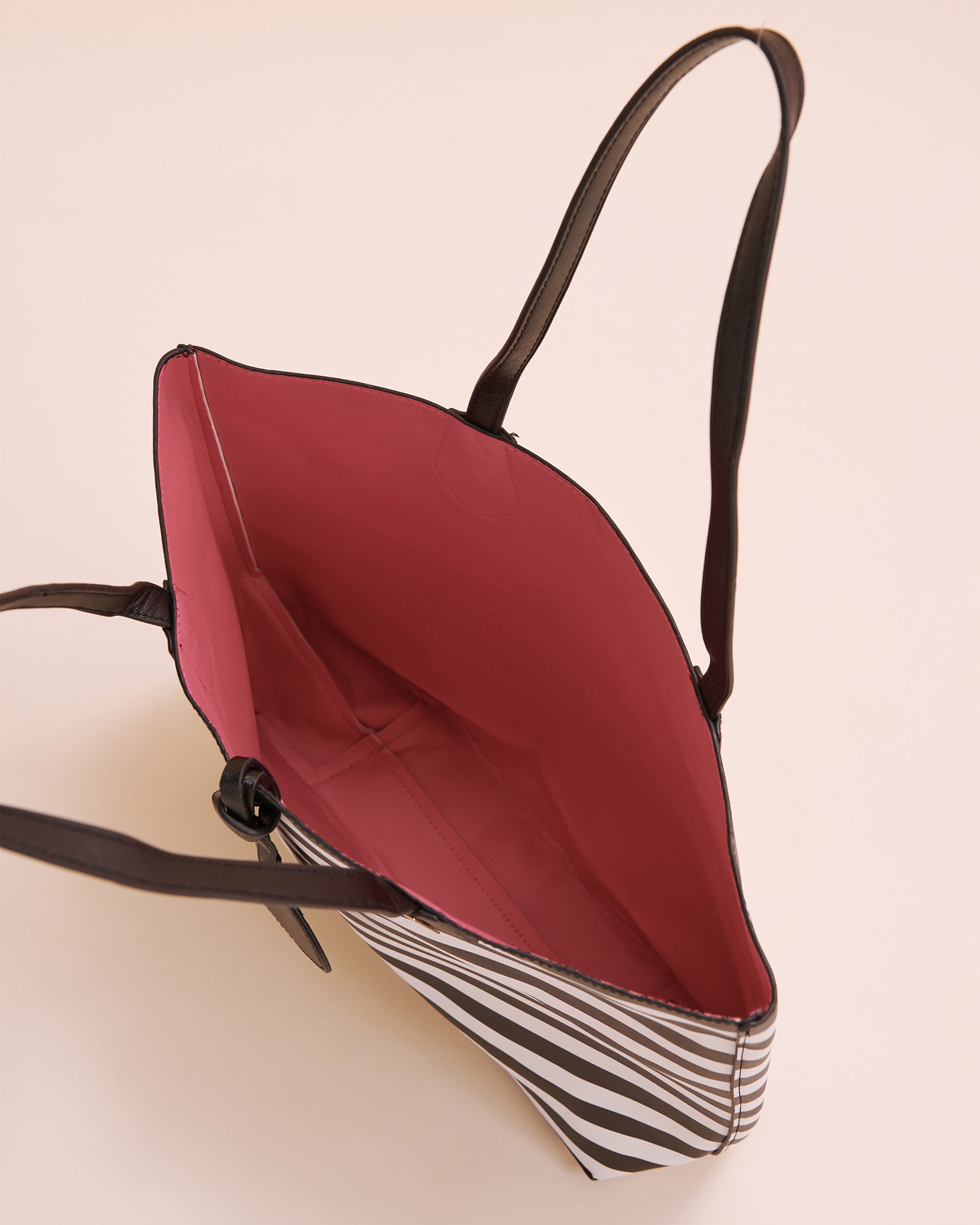 SEATONIC Striped Beach Bag Striped/Fuchsia AJ3-1606 - View2