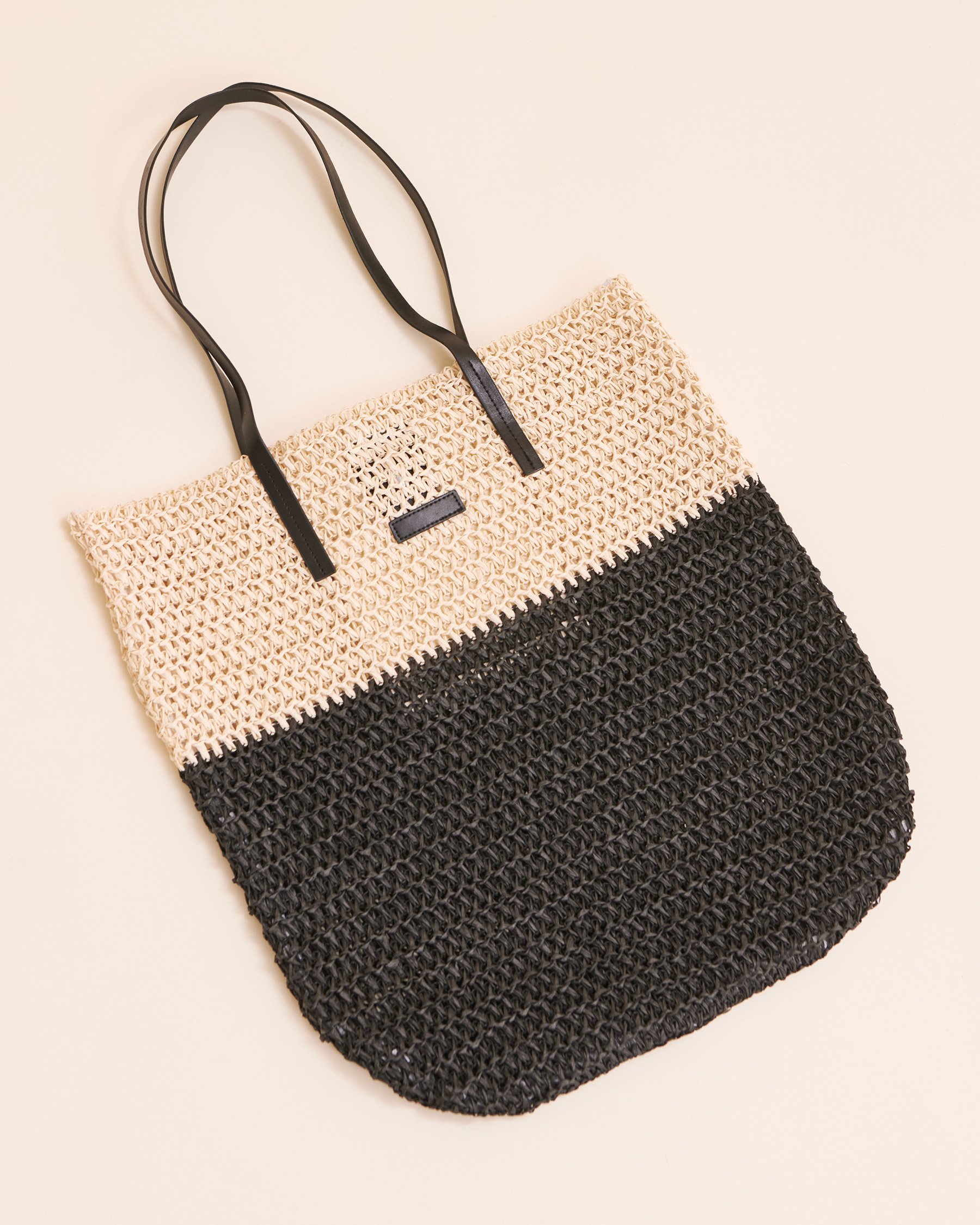 TROPIK Two Tone Beach Bag White/Black NB3-49 - View3