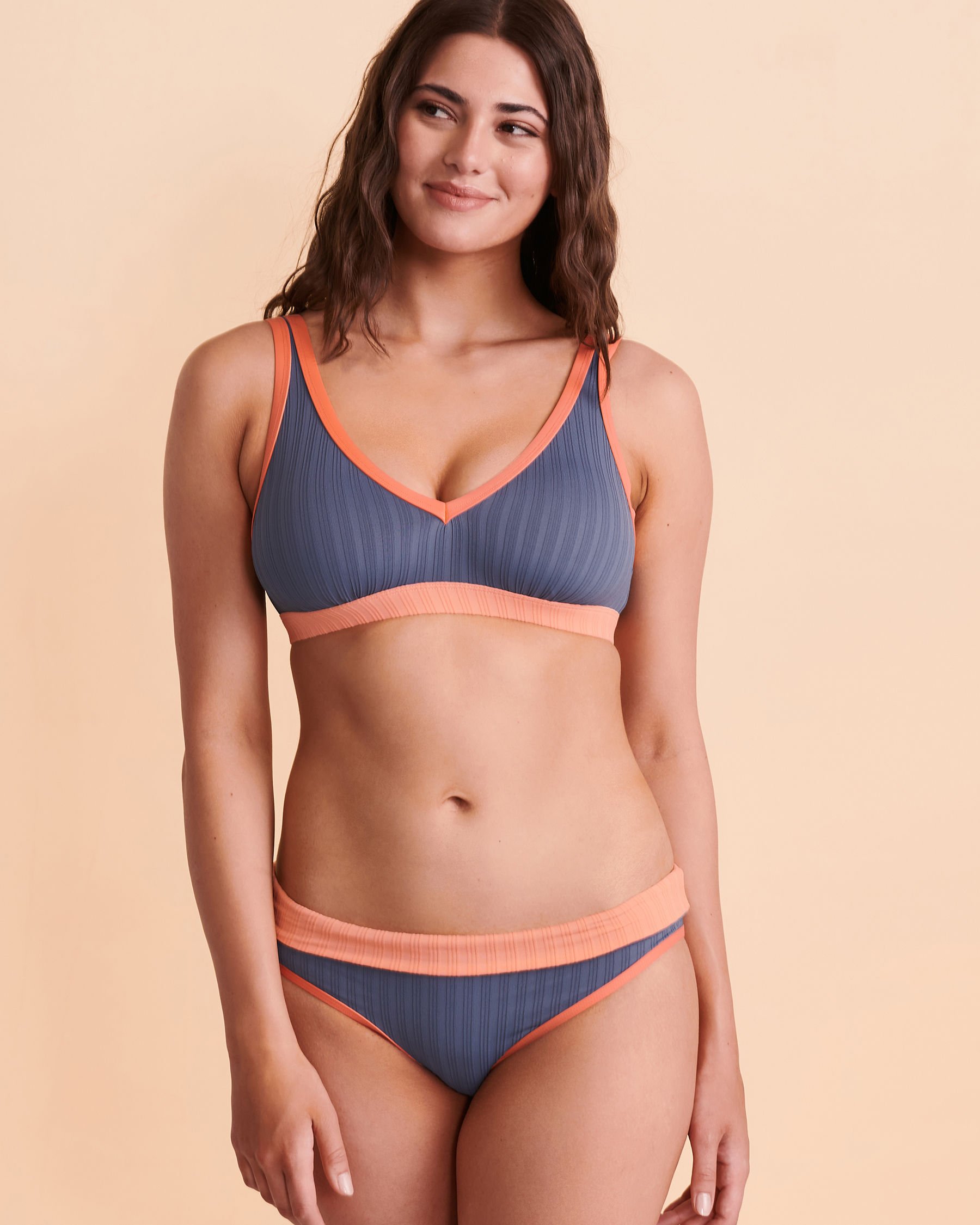 SKYE SEASHORE Bella Foldable Waistband Bikini Bottom Ribbed blue SK71992 - View5