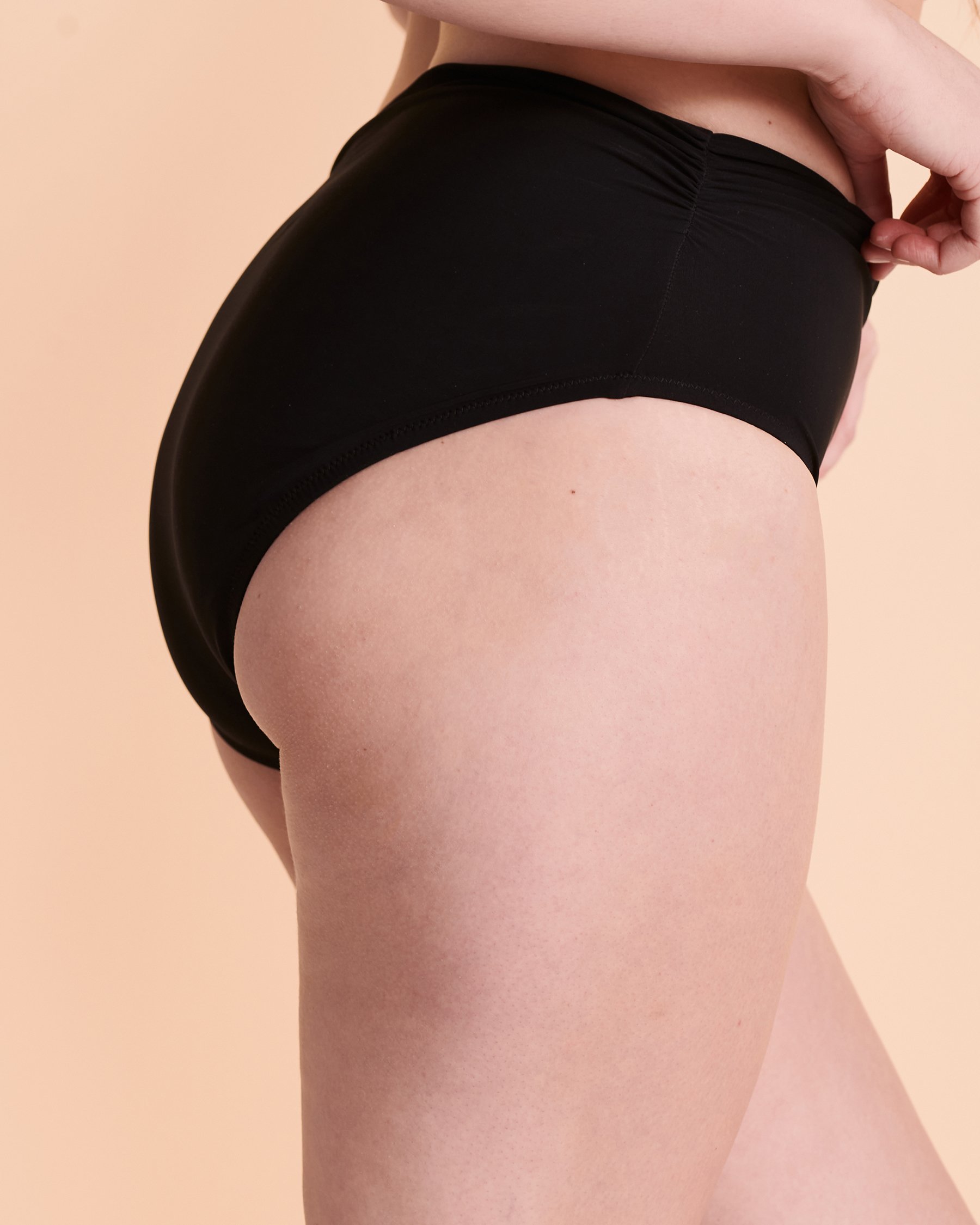 PROFILE TUTTI FRUTTI Mid Waist Bikini Bottom Black ETT-1P55 - View3