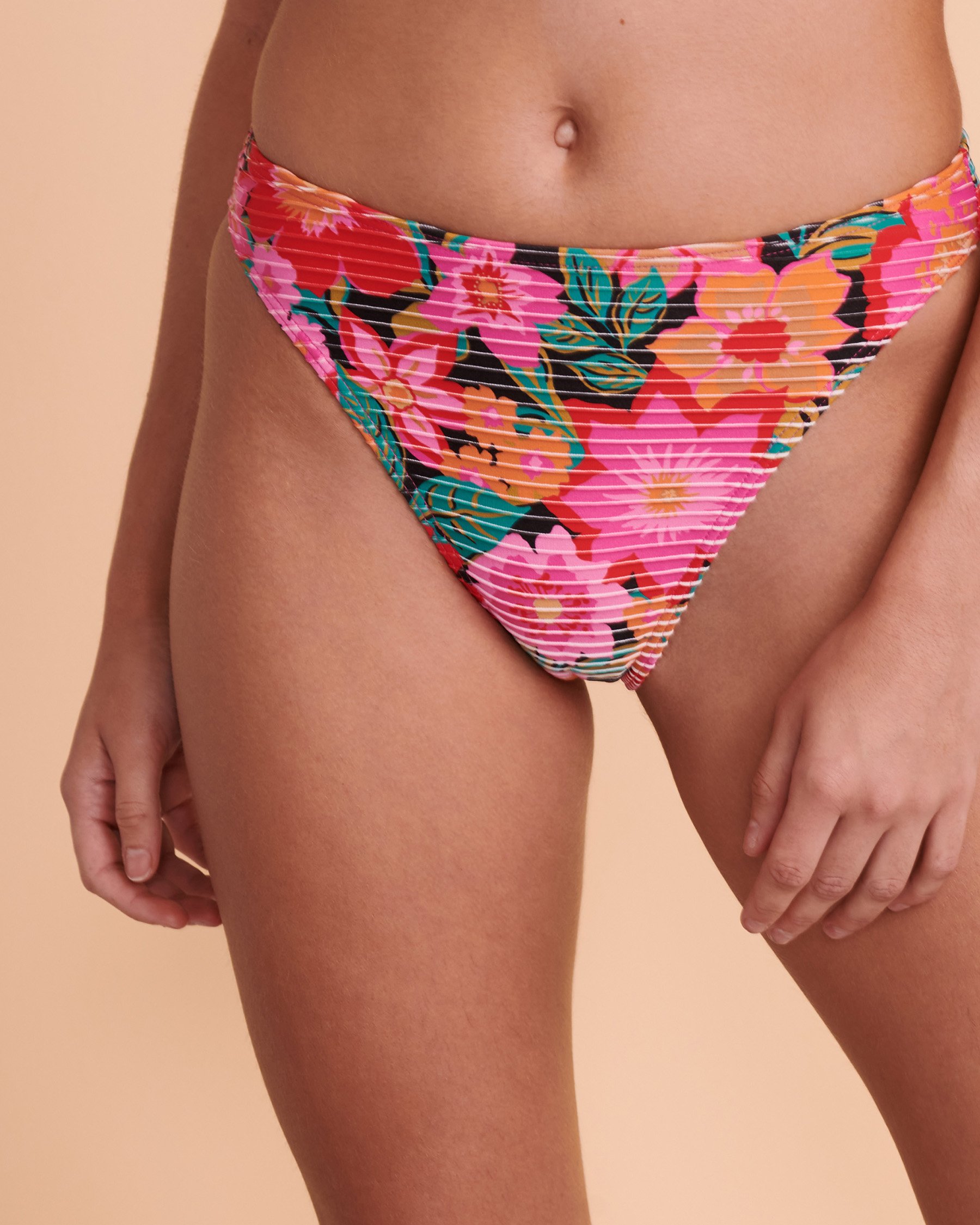 BILLABONG Bas de bikini jambe haute FEEL THE GROOVE Fleurs dahlia ABJX400387 - View1