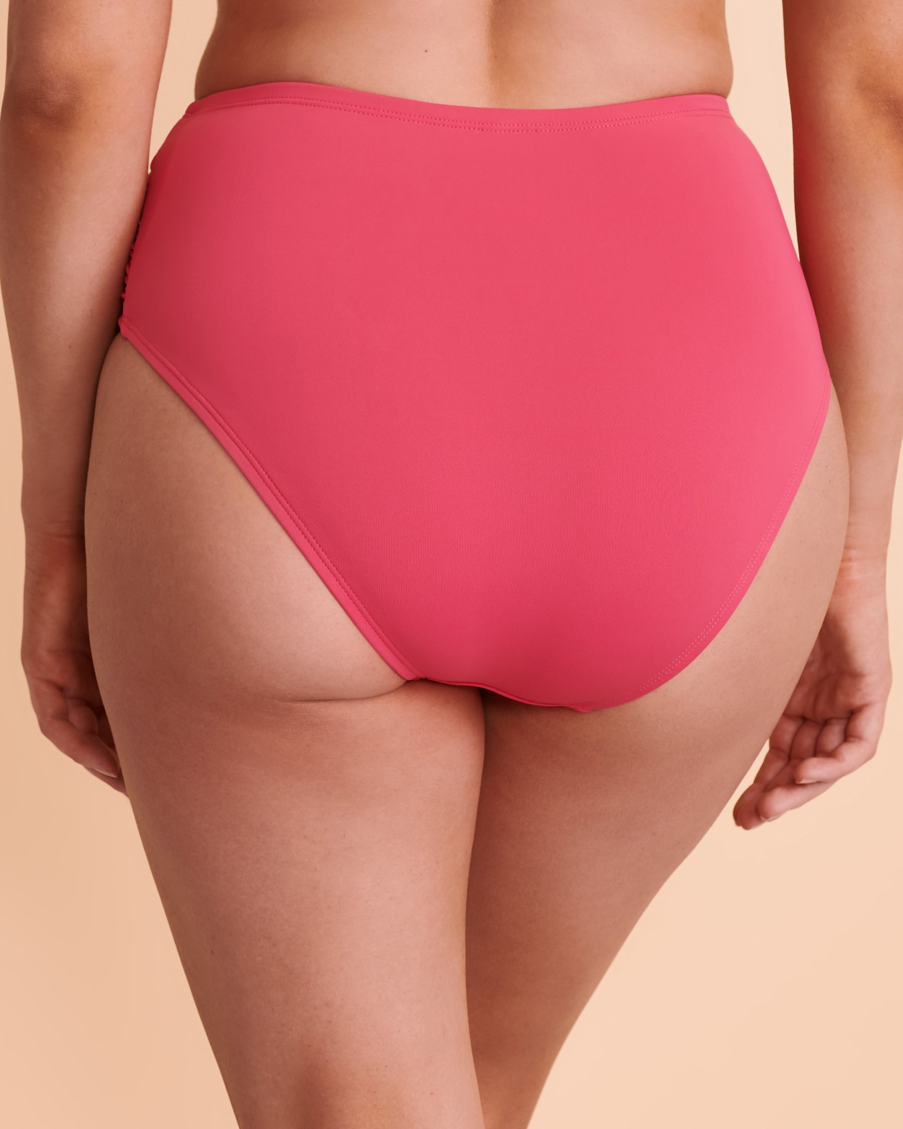 BLEU ROD BEATTIE Bas de bikini taille haute drapée RING ME UP Rose RBRU22508H - View3