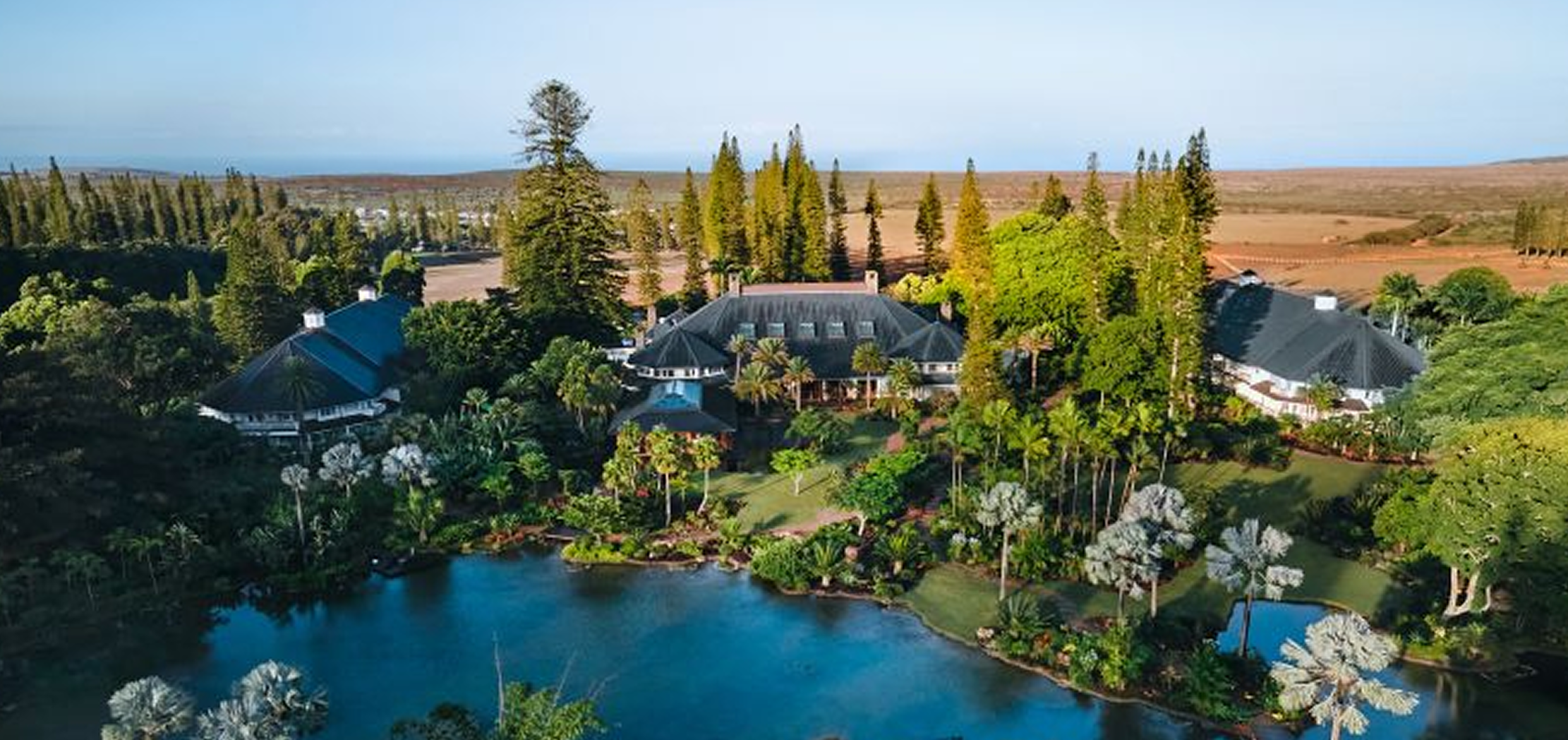 Overview of the Sensei Wellness Hotel on the island of Lāna‘i, Hawaii