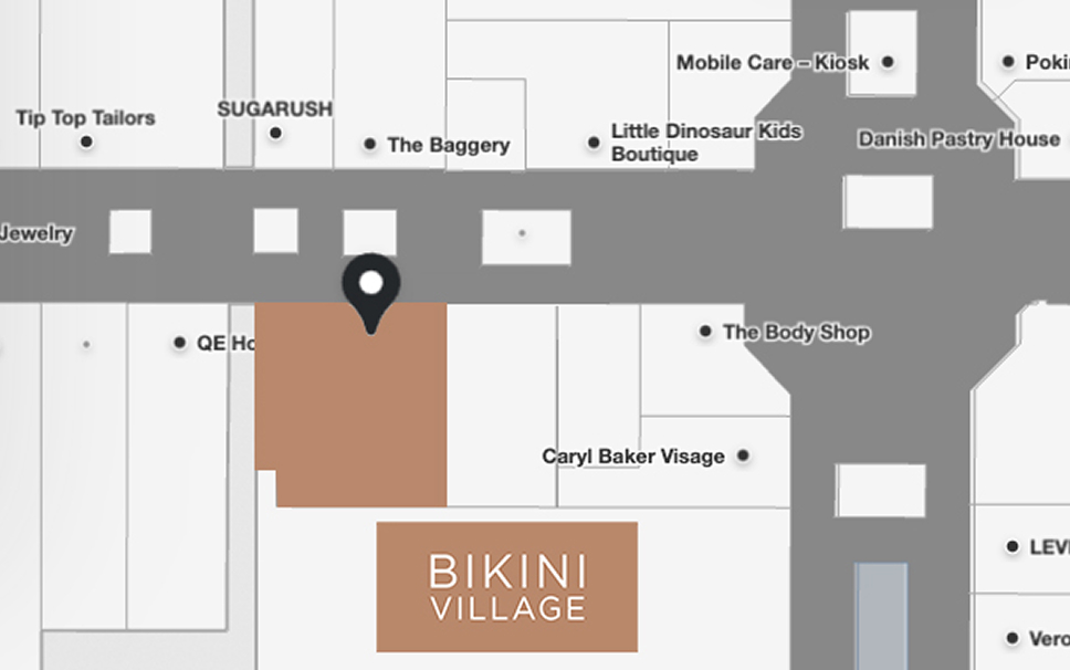 Carte du Upper Canada Mall - où trouver la boutique Bikini Village