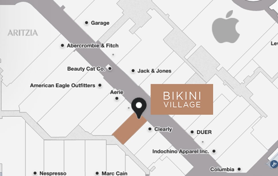 Carte du Square One Centre - où trouver la boutique Bikini Village