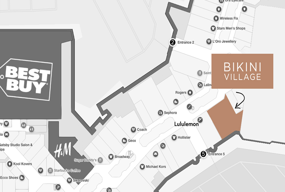 Markville Mall map - Where to find Bikini Village