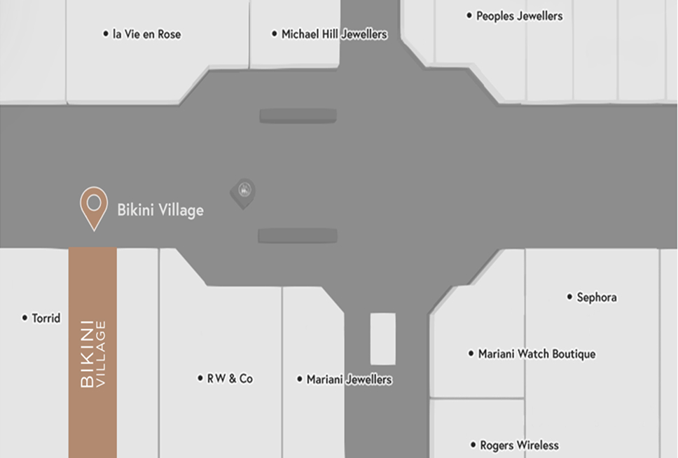 Oakville Mall map - Where to find Bikini Village