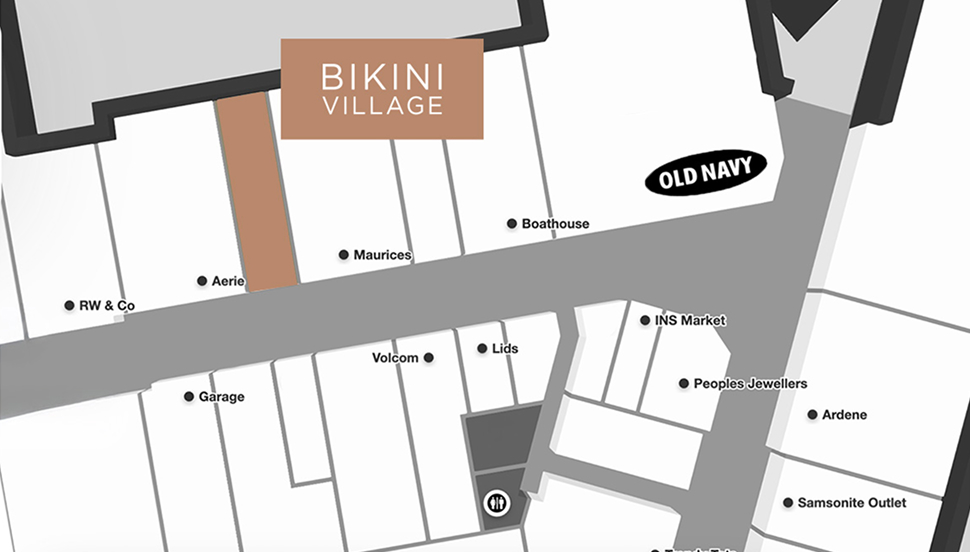 Outlet Winnipeg map - Where to find Bikini Village