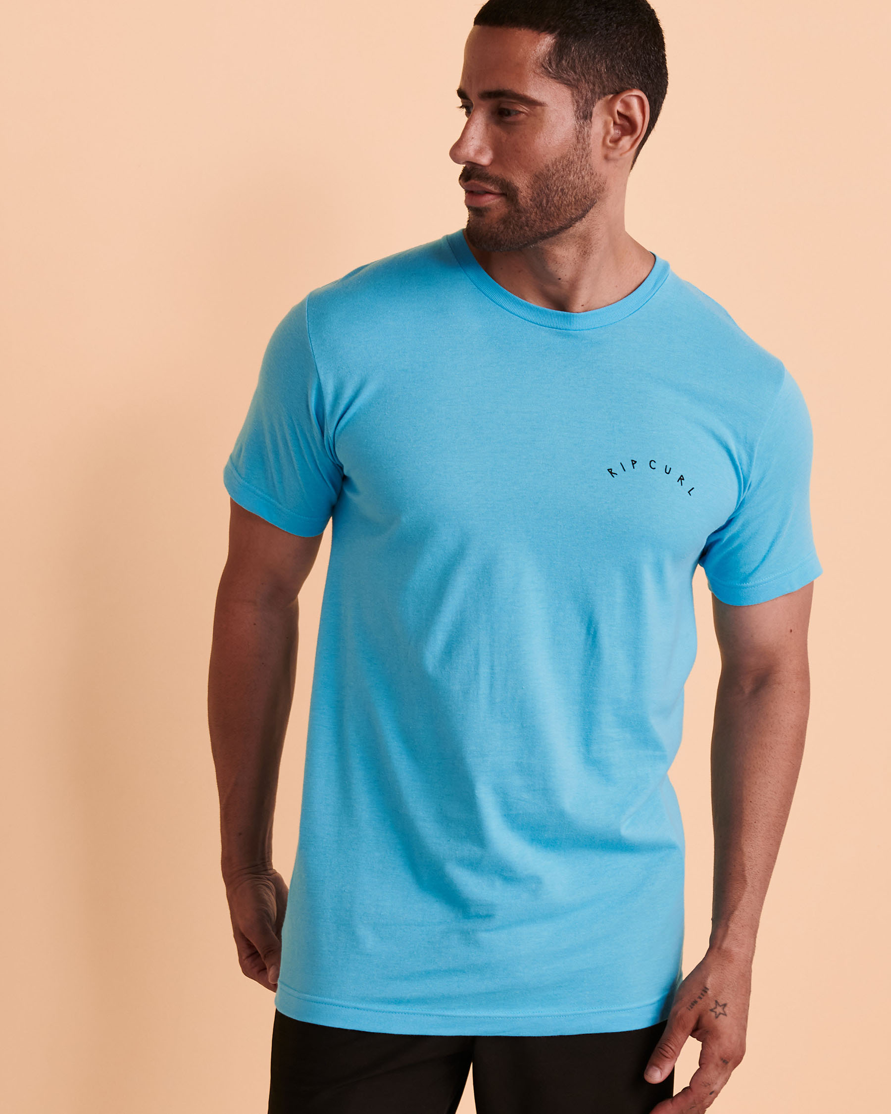 RIP CURL DEAD SLED T-shirt Aqua 054MTE - View1