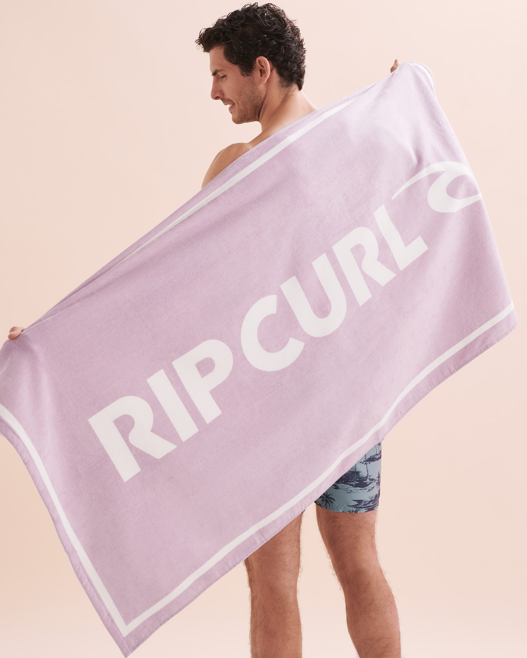 RIP CURL Ripcurl Logo Beach Towel Lilac 011MTO - View1