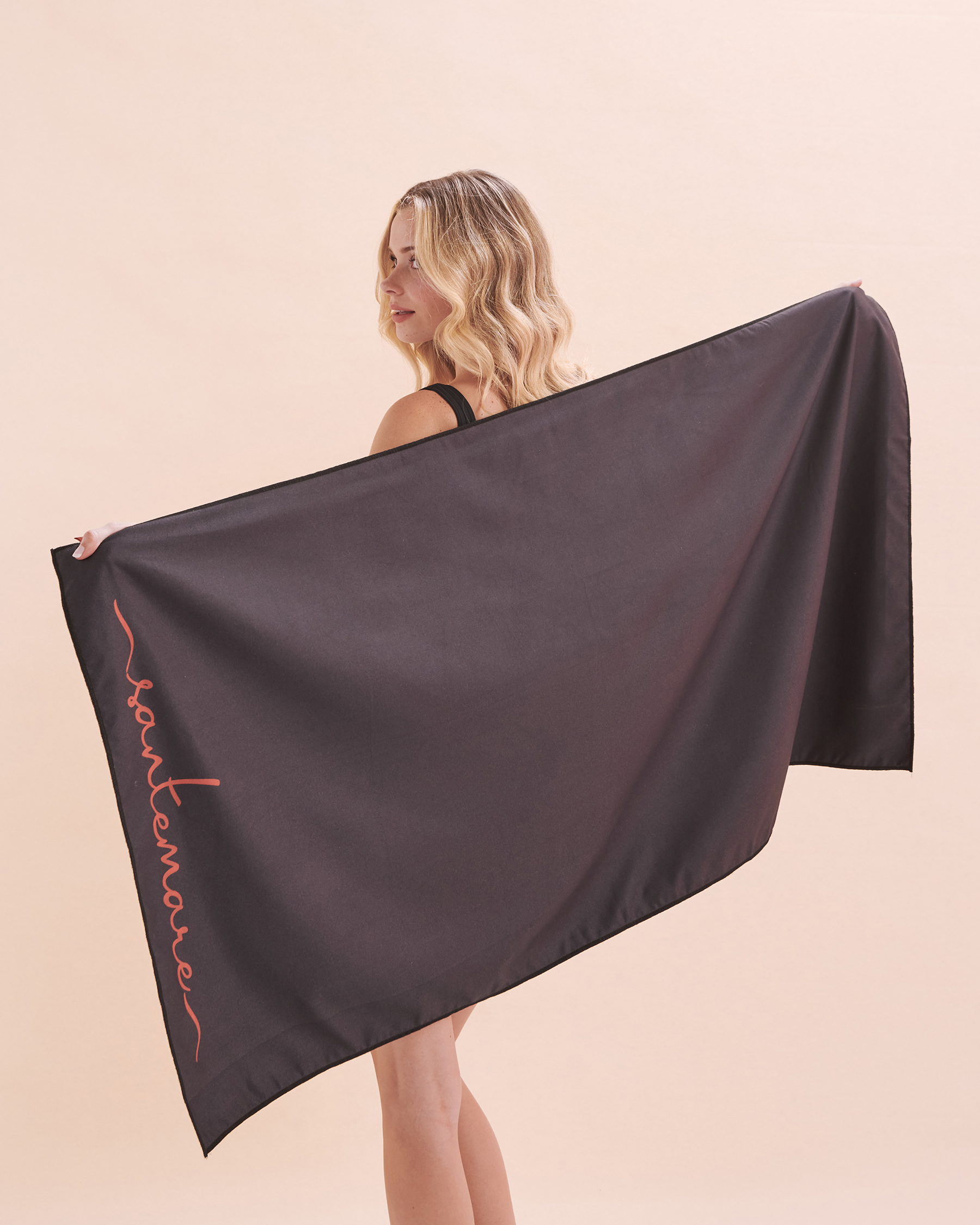 SANTEMARE Microfiber Beach Towel Black 02500009 - View1