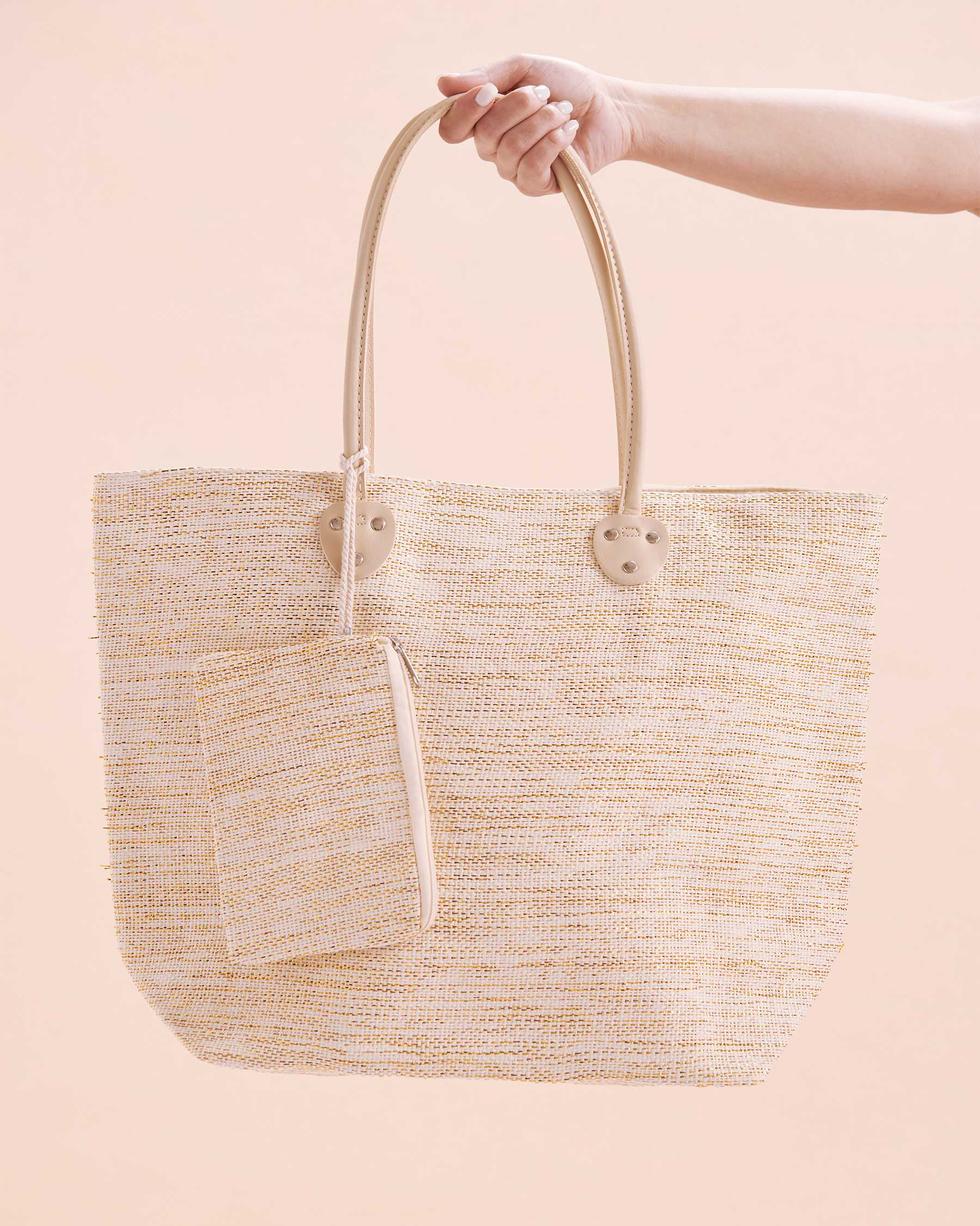 SANTEMARE Beach Bag Natural MCAM3111 - View1