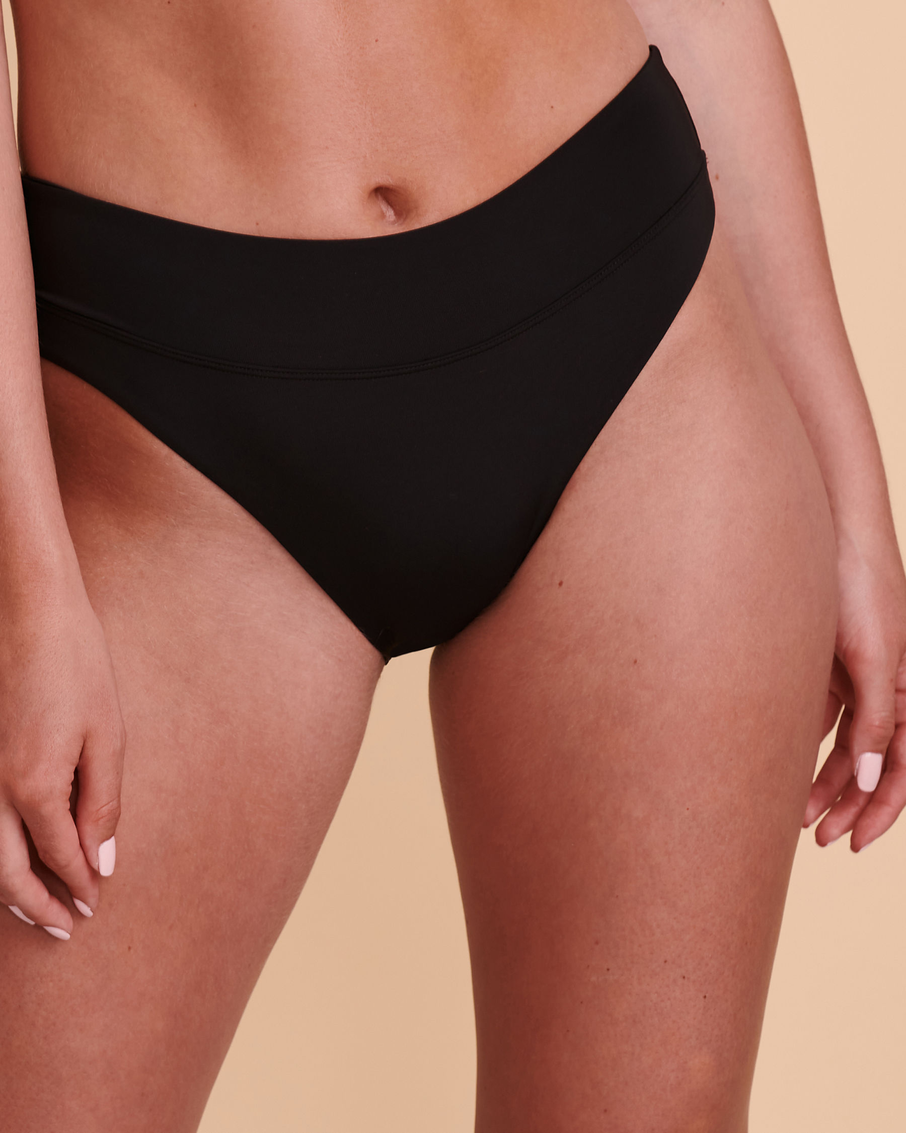 TROPIK High Leg Bikini Bottom Black 500-745-0-0 - View1